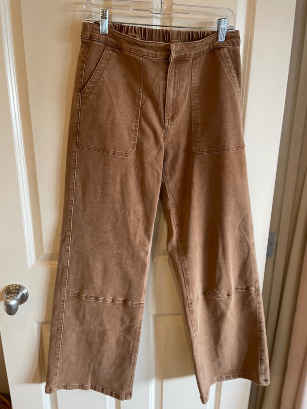 Millibon Rust-Brown High-Rise Wide Leg Pants - Picture 9 of 9